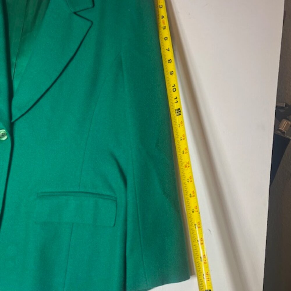 Pendleton Women's 100% Virgin Wool 2 Button Green… - image 6